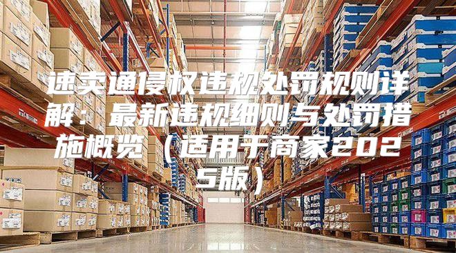 速卖通侵权违规处罚规则详解：最新违规细则与处罚措施概览适用于商家2025版