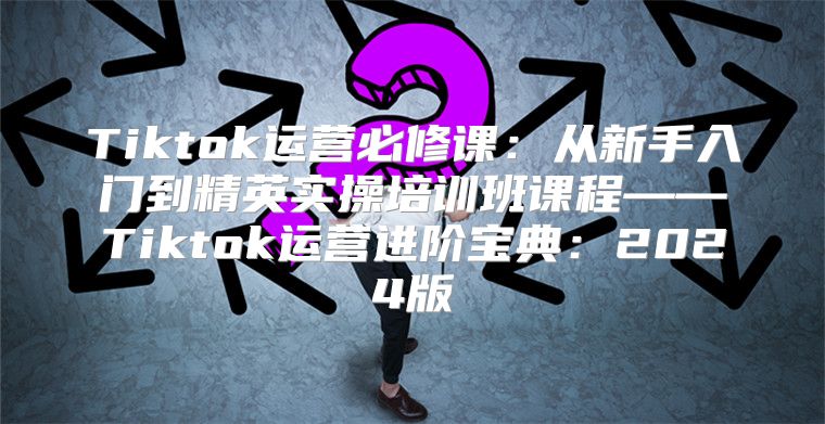 Tiktok运营必修课：从新手入门到精英实操培训班课程——Tiktok运营进阶宝典：2025版