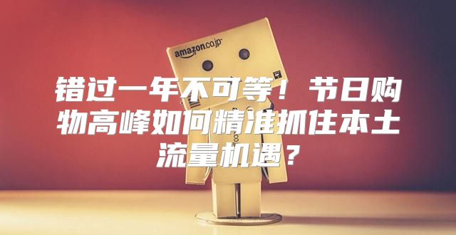 错过一年不可等！节日购物高峰如何精准抓住本土流量机遇？
