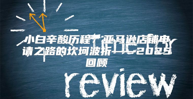 小白辛酸历程：亚马逊店铺申请之路的坎坷波折——2025回顾