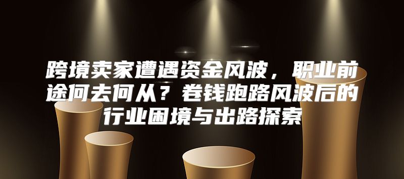 跨境卖家遭遇资金风波，职业前途何去何从？卷钱跑路风波后的行业困境与出路探索