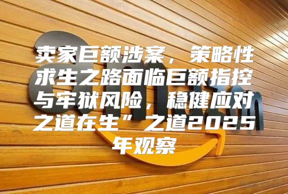 卖家巨额涉案，策略性求生之路面临巨额指控与牢狱风险，稳健应对之道在生”之道2025年观察