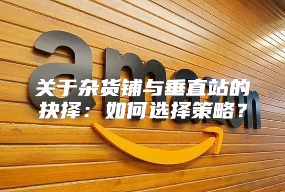 关于杂货铺与垂直站的抉择：如何选择策略？