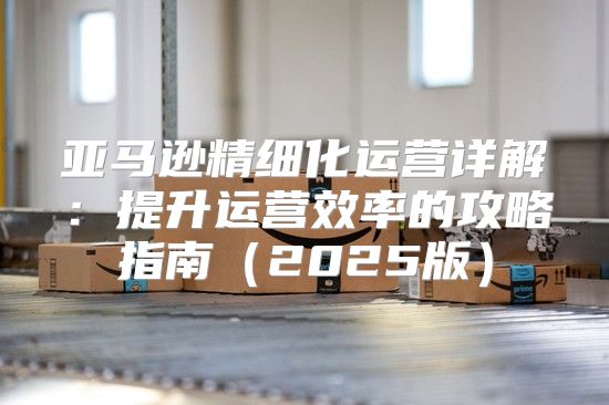 亚马逊精细化运营详解：提升运营效率的攻略指南2025版