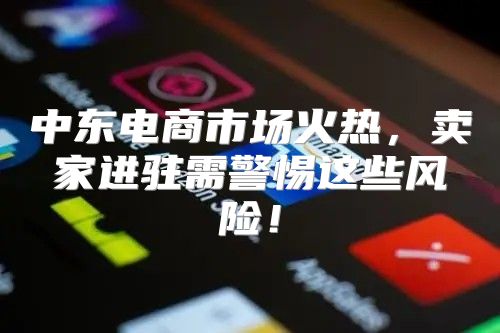 中东电商市场火热，卖家进驻需警惕这些风险！