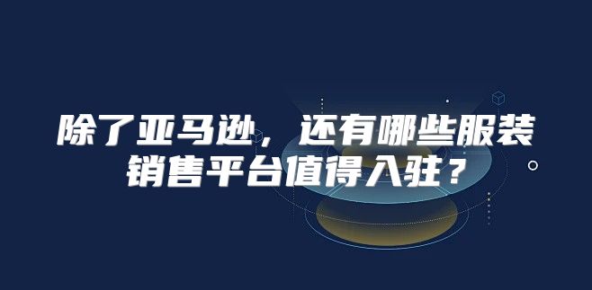 除了亚马逊，还有哪些服装销售平台值得入驻？