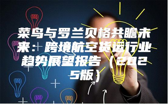 菜鸟与罗兰贝格共瞻未来：跨境航空货运行业趋势展望报告2025版