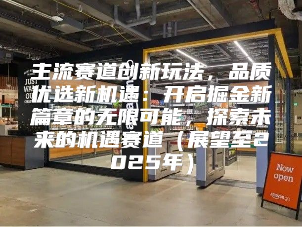 主流赛道创新玩法，品质优选新机遇：开启掘金新篇章的无限可能，探索未来的机遇赛道展望至2025年