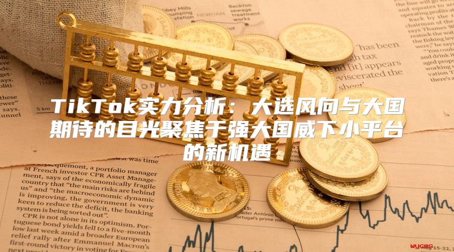 TikTok实力分析：大选风向与大国期待的目光聚焦于强大国威下小平台的新机遇