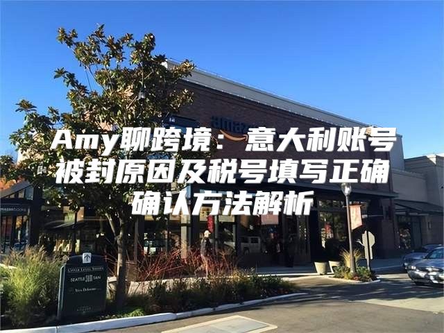 Amy聊跨境：意大利账号被封原因及税号填写正确确认方法解析