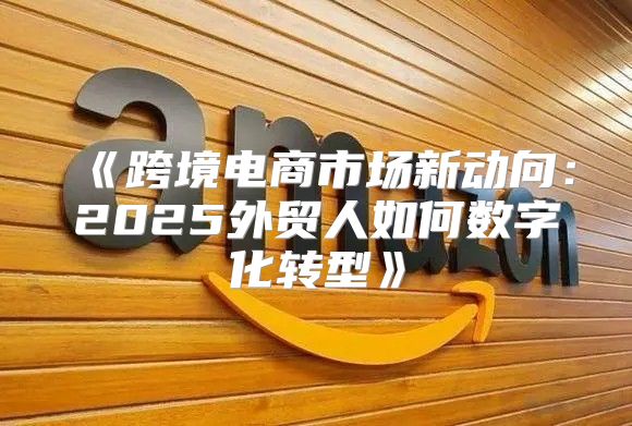 跨境电商市场新动向：2025外贸人如何数字化转型