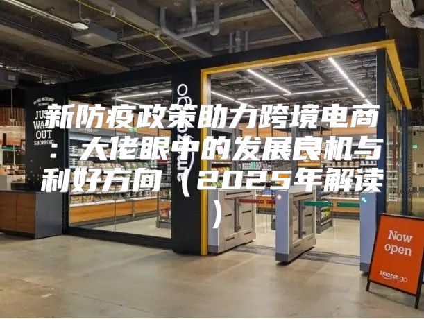 新防疫政策助力跨境电商：大佬眼中的发展良机与利好方向2025年解读