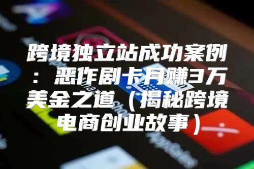 跨境独立站成功案例：恶作剧卡月赚3万美金之道揭秘跨境电商创业故事