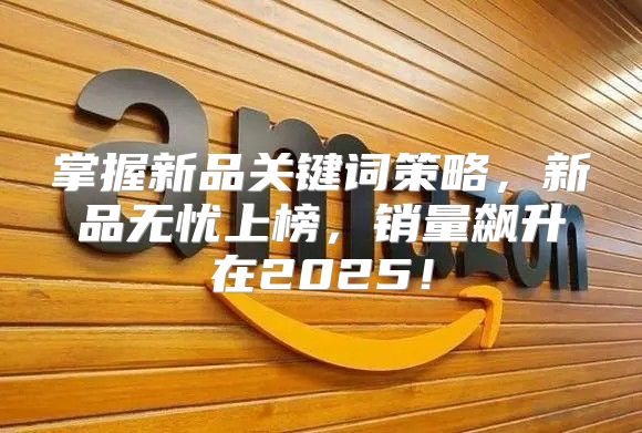 掌握新品关键词策略，新品无忧上榜，销量飙升在2025！