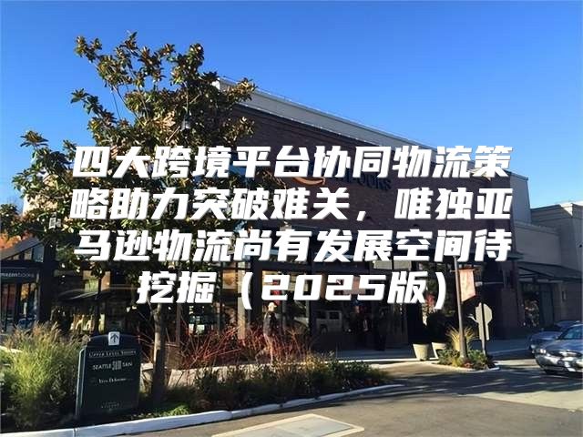 四大跨境平台协同物流策略助力突破难关，唯独亚马逊物流尚有发展空间待挖掘2025版