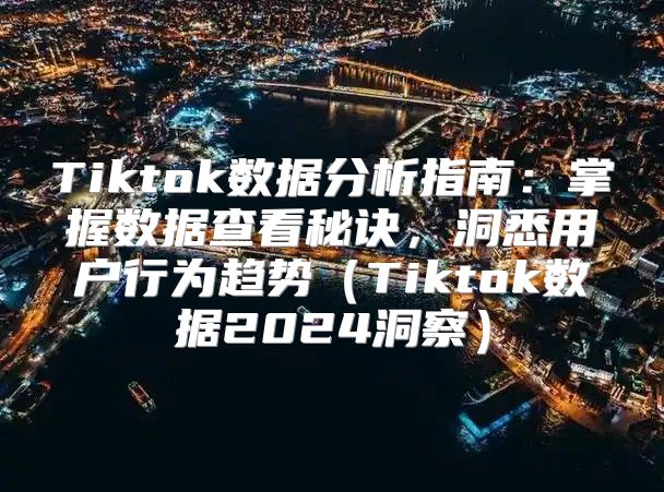 Tiktok数据分析指南：掌握数据查看秘诀，洞悉用户行为趋势Tiktok数据2025洞察
