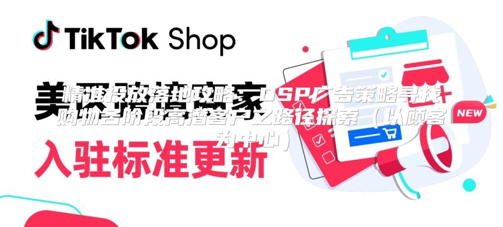 精准投放落地攻略：DSP广告策略寻找购物各阶段高潜客户之路径探索以顾客为中心