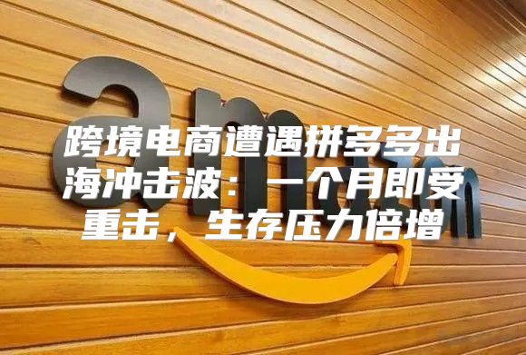 跨境电商遭遇拼多多出海冲击波：一个月即受重击，生存压力倍增