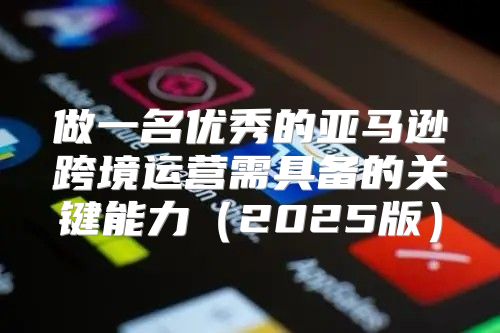 做一名优秀的亚马逊跨境运营需具备的关键能力2025版