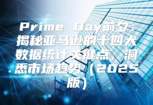 Prime Day前夕：揭秘亚马逊的十四大数据统计关键点，洞悉市场趋势2025版