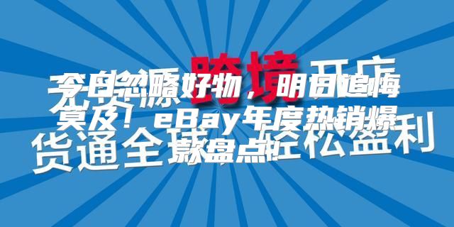今日忽略好物，明日追悔莫及！eBay年度热销爆款盘点！