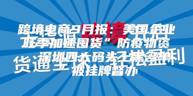 跨境电商9月报：美国企业旺季加速囤货”防疫物资，深圳四大码头上黑名单”被挂牌督办