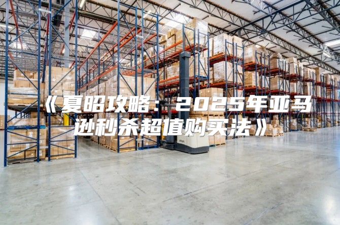 夏昭攻略：2025年亚马逊秒杀超值购买法
