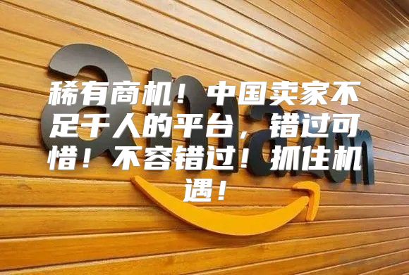 稀有商机！中国卖家不足千人的平台，错过可惜！不容错过！抓住机遇！