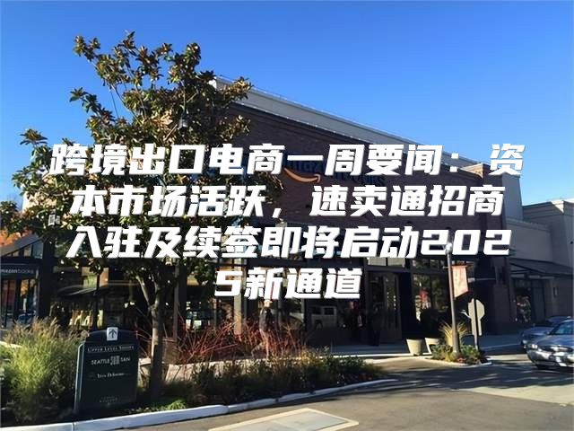 跨境出口电商一周要闻：资本市场活跃，速卖通招商入驻及续签即将启动2025新通道