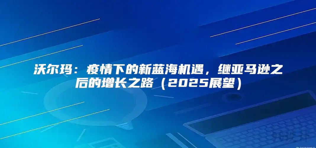 沃尔玛：疫情下的新蓝海机遇，继亚马逊之后的增长之路2025展望