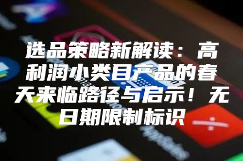 选品策略新解读：高利润小类目产品的春天来临路径与启示！无日期限制标识