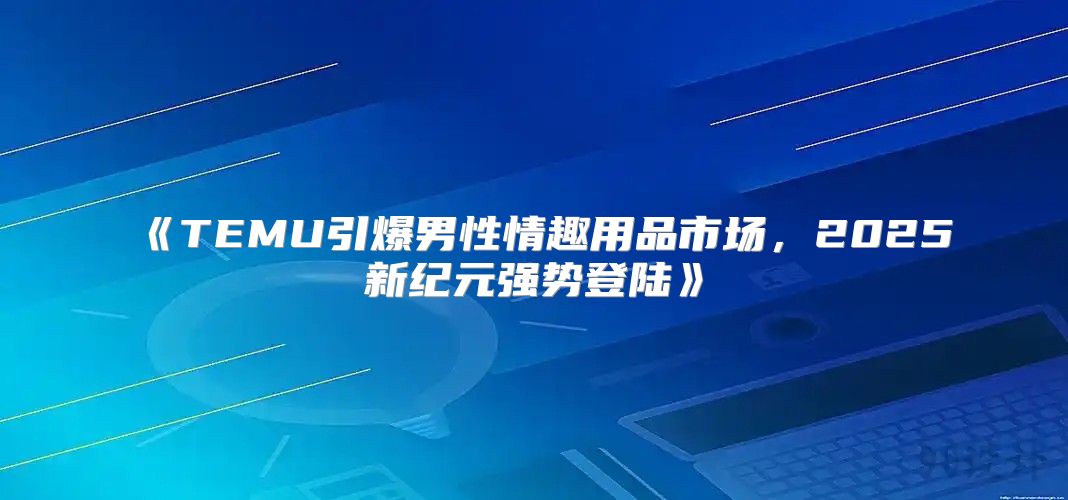 TEMU引爆男性情趣用品市场，2025新纪元强势登陆