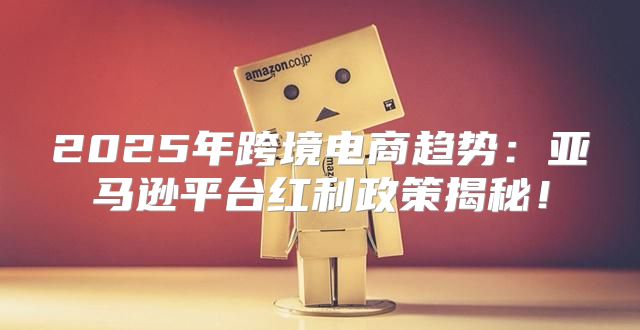 2025年跨境电商趋势：亚马逊平台红利政策揭秘！