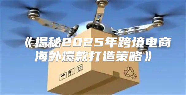 揭秘2025年跨境电商海外爆款打造策略