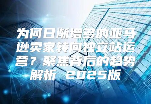 为何日渐增多的亚马逊卖家转向独立站运营？聚焦背后的趋势解析 2025版