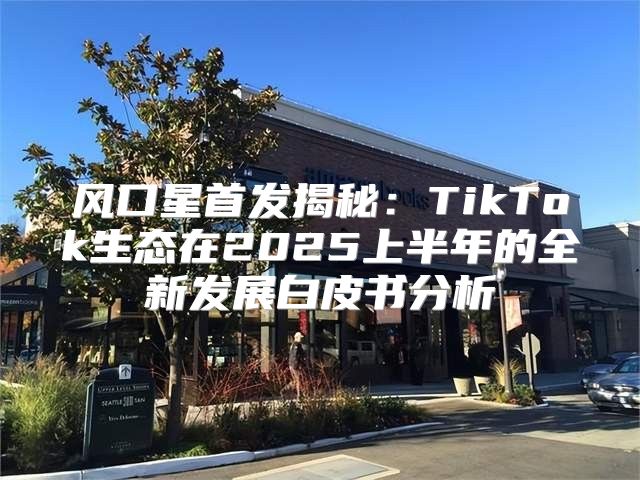 风口星首发揭秘：TikTok生态在2025上半年的全新发展白皮书分析