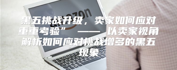 黑五挑战升级，卖家如何应对重重考验” —— 以卖家视角解析如何应对挑战增多的黑五现象