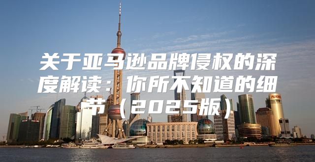 关于亚马逊品牌侵权的深度解读：你所不知道的细节2025版