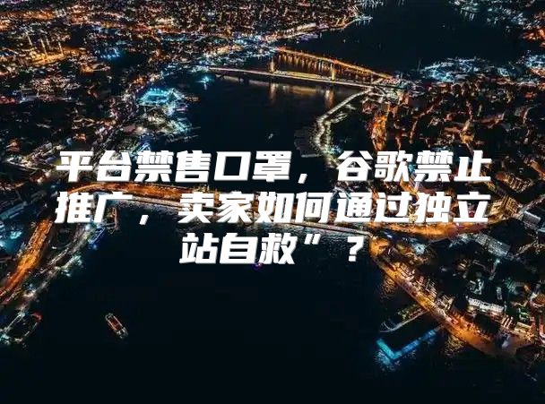 平台禁售口罩，谷歌禁止推广，卖家如何通过独立站自救”？