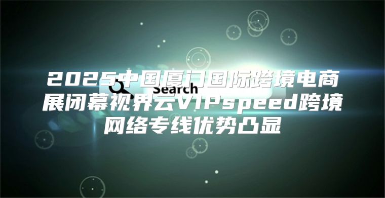 2025中国厦门国际跨境电商展闭幕视界云VIPspeed跨境网络专线优势凸显