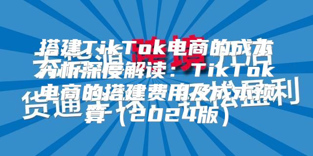 搭建TikTok电商的成本分析深度解读：TikTok电商的搭建费用及成本预算2025版