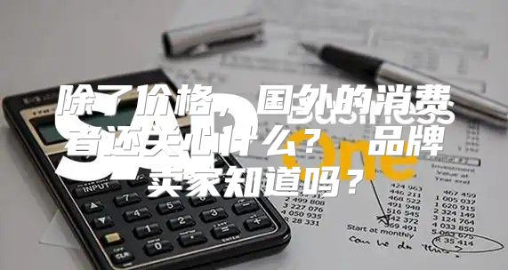 除了价格，国外的消费者还关心什么？ 品牌卖家知道吗？