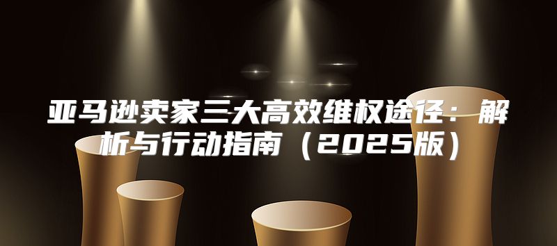 亚马逊卖家三大高效维权途径：解析与行动指南2025版