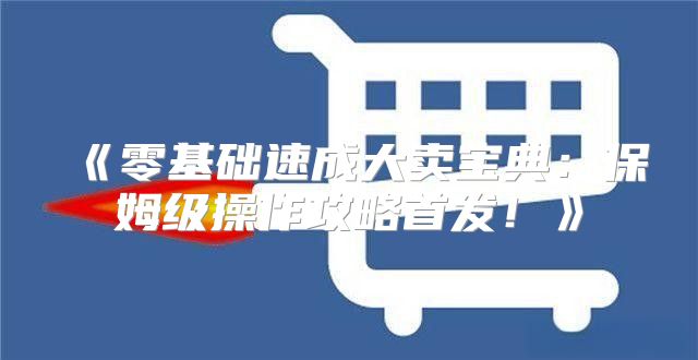 零基础速成大卖宝典：保姆级操作攻略首发！