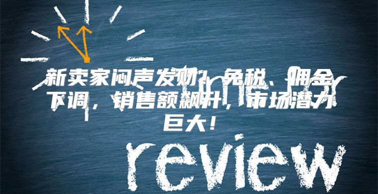 新卖家闷声发财！免税、佣金下调，销售额飙升，市场潜力巨大！