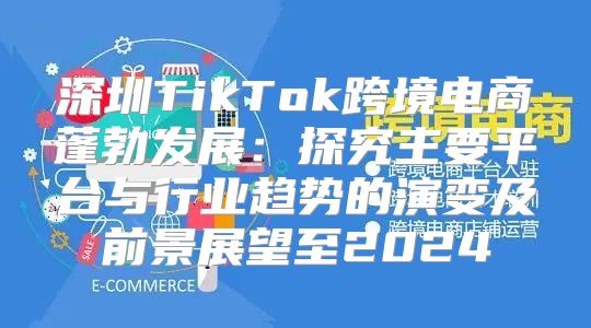 深圳TikTok跨境电商蓬勃发展：探究主要平台与行业趋势的演变及前景展望至2025