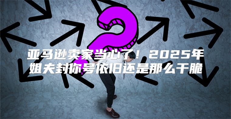 亚马逊卖家当心了！2025年姐夫封你号依旧还是那么干脆
