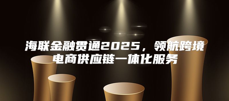 海联金融贯通2025，领航跨境电商供应链一体化服务