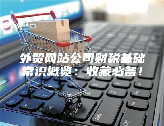 外贸网站公司财税基础常识概览：收藏必备！