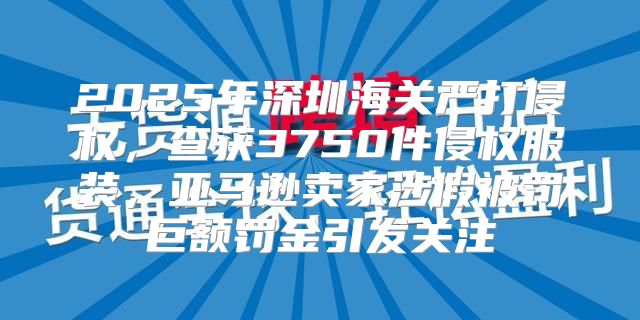 2025年深圳海关严打侵权，查获3750件侵权服装，亚马逊卖家涉假被罚巨额罚金引发关注